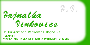 hajnalka vinkovics business card